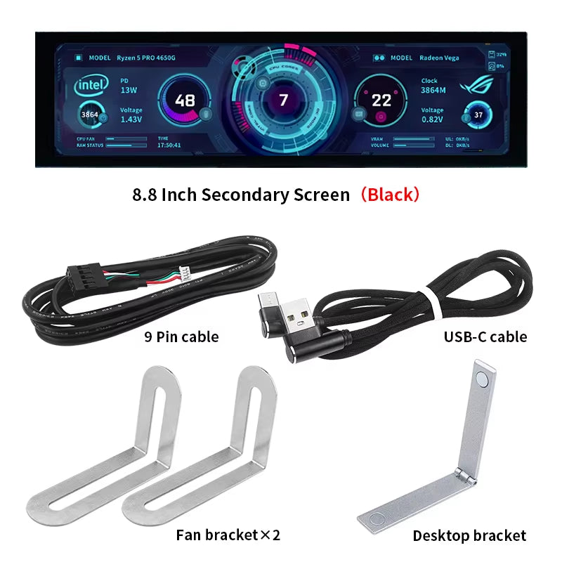 Mini IPS Zusatzdisplay für PC Monitoring mit USB-C