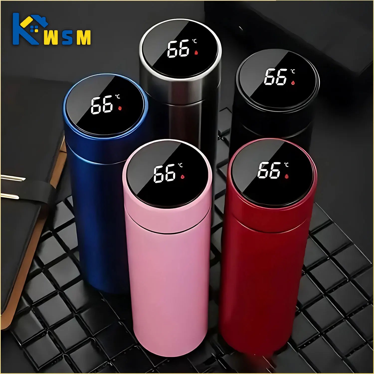500 ml Thermosflasche mit Temperaturanzeige aus Edelstahl