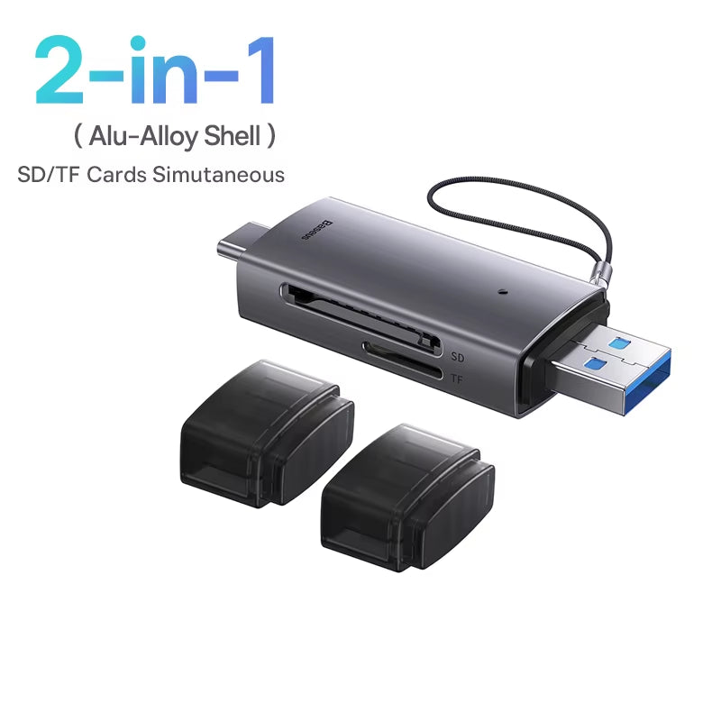 USB-C & USB 3.0 Kartenleser – SD/MicroSD/TF Card Reader bis 2 TB