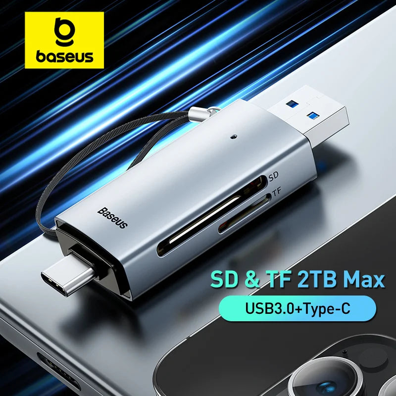 USB-C & USB 3.0 Kartenleser – SD/MicroSD/TF Card Reader bis 2 TB