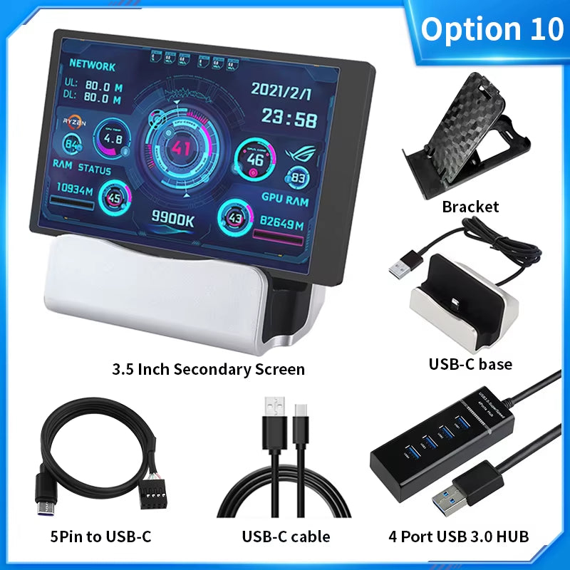 Mini IPS Zusatzdisplay für PC Monitoring mit USB-C