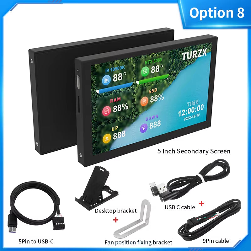 Mini IPS Zusatzdisplay für PC Monitoring mit USB-C