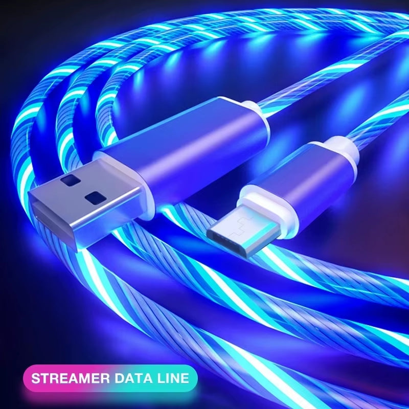 LED USB-C Ladekabel 2 m – Perfekt für Gamer und gemoddete Setups