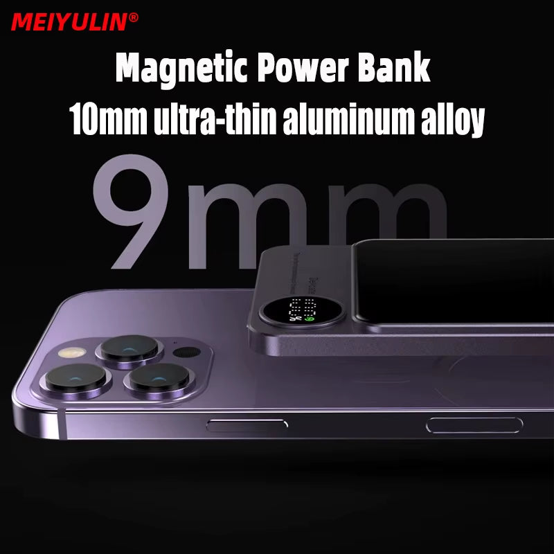 Magnetische Powerbank 10000 mAh mit 15W kabellosem Schnellladen