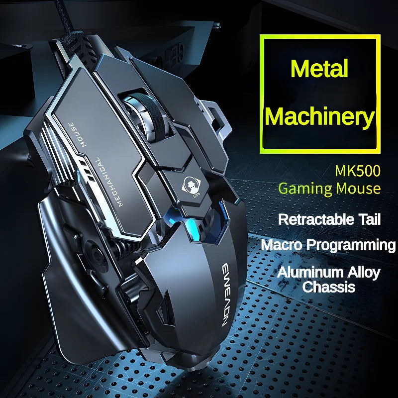 Gaming-Maus mit RGB Beleuchtung und 9 programmierbaren Tasten