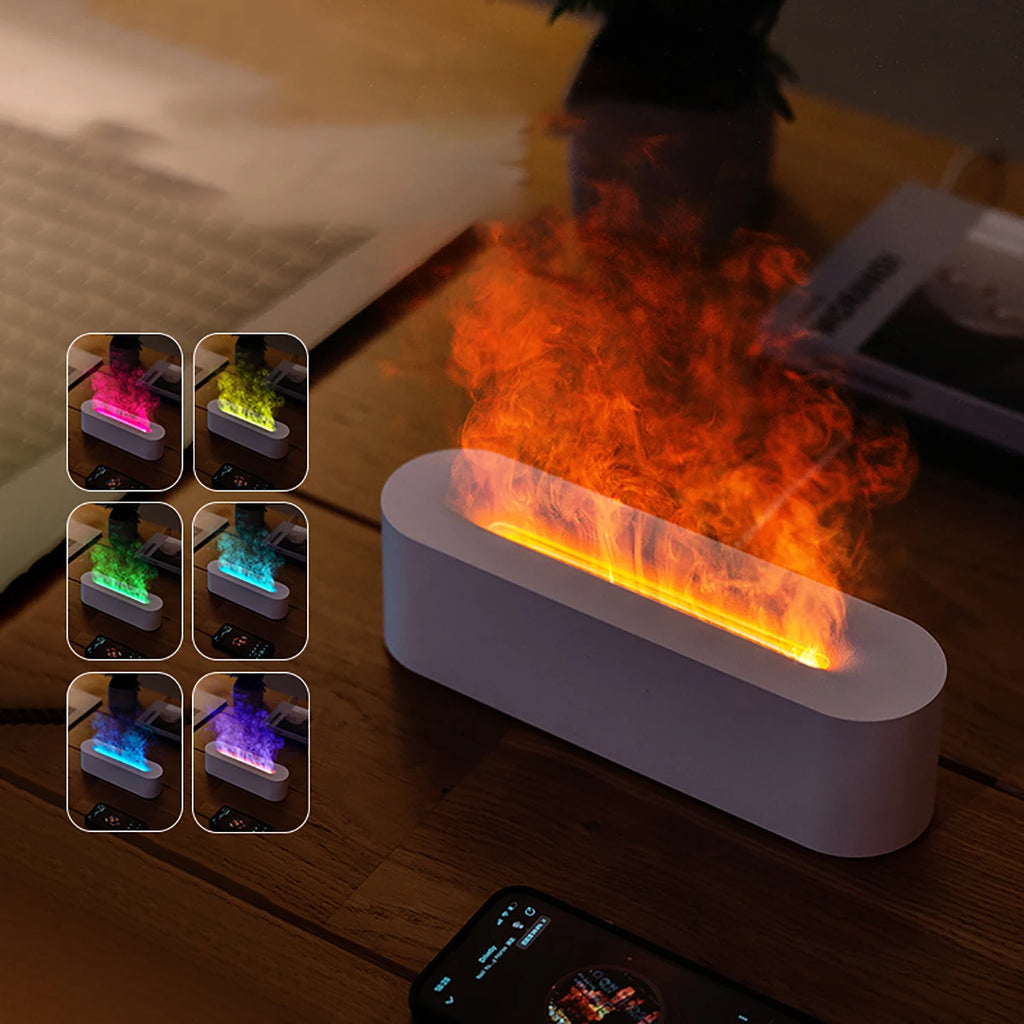 Aroma Diffusor mit RGB Flammeneffekt und Luftbefeuchtung