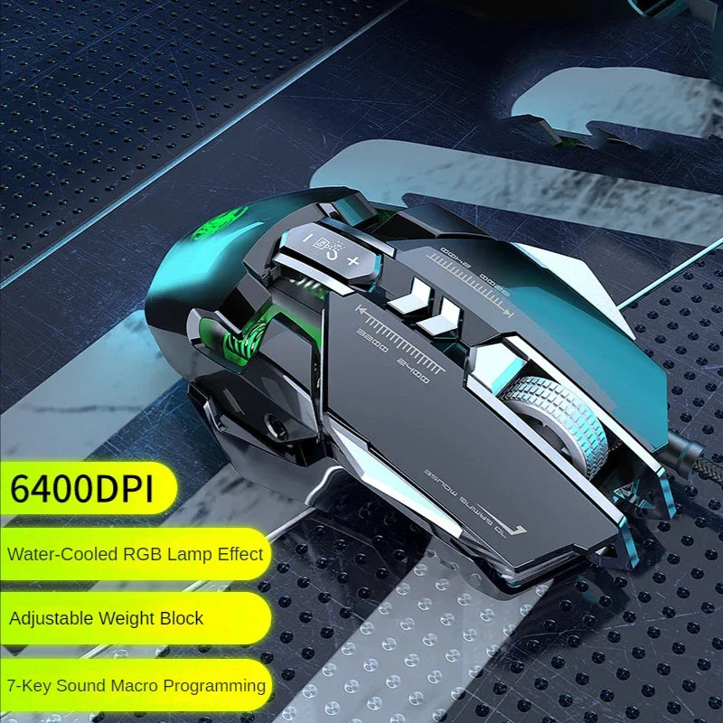 Gaming-Maus mit RGB Beleuchtung und 9 programmierbaren Tasten