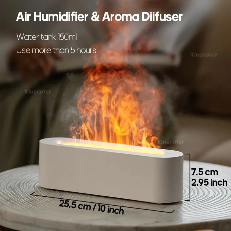 Aroma Diffusor mit RGB Flammeneffekt und Luftbefeuchtung