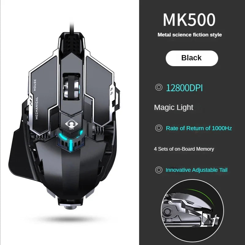 Gaming-Maus mit RGB Beleuchtung und 9 programmierbaren Tasten