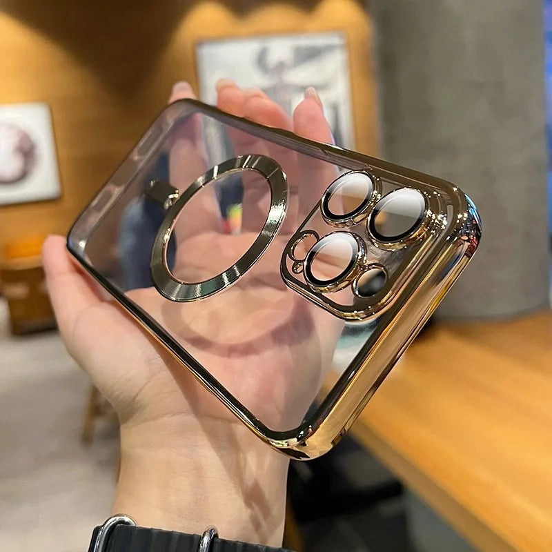 MagSafe kompatible Clear Case mit magnetischem Design für iPhone