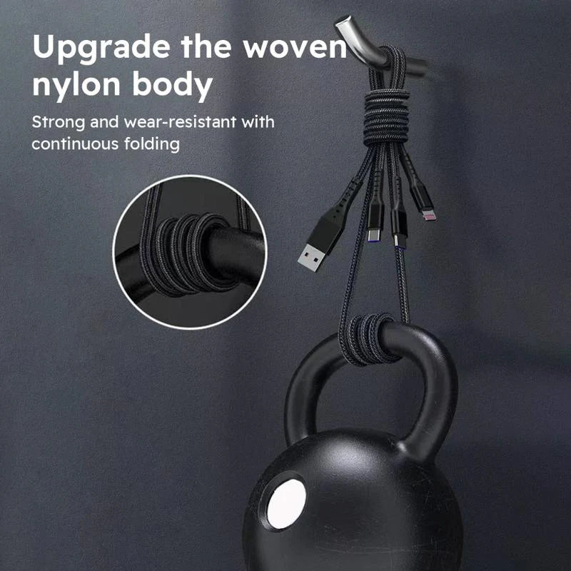 2er Pack 3-in-1 USB Schnellladekabel – 66W, 1,2 m, MFi-zertifiziert