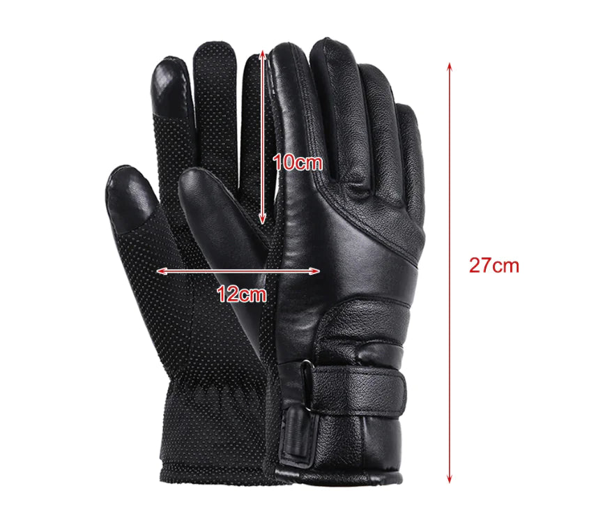 Thermal USB Heated Ski Gloves Winter Warming Hand Warmers Windproof