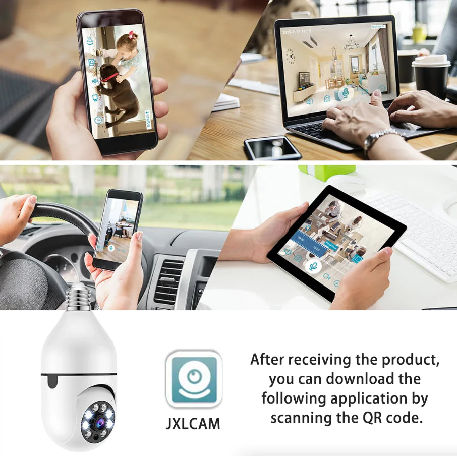 E27 1080P Wi-Fi Bulb Camera with IR Night Vision