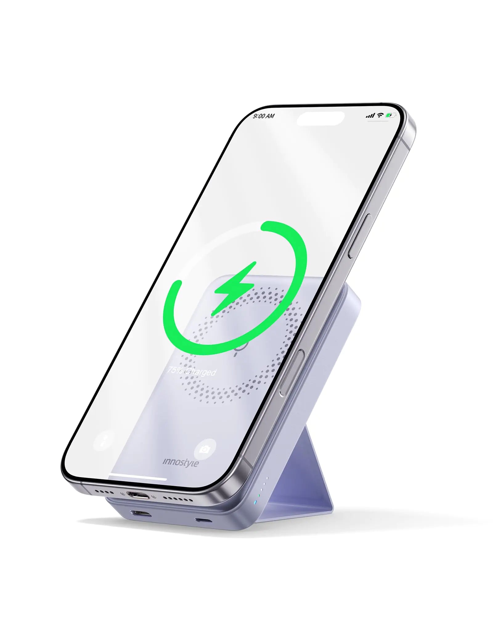 Innostyle Magnetic Wireless Charger 10000mAh Portable Power Bank with Foldable Stand Slim Battery Pack Fast Charging (IS20PDLV)