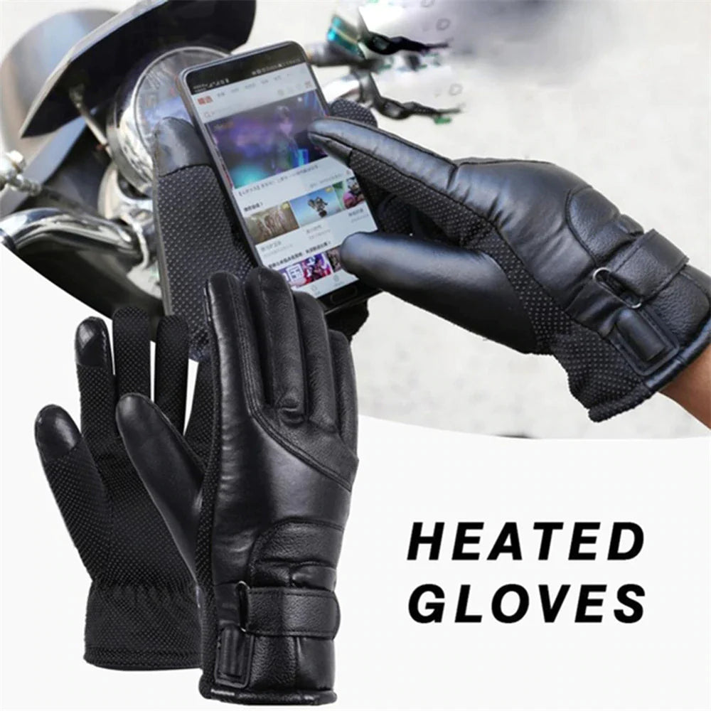 Thermal USB Heated Ski Gloves Winter Warming Hand Warmers Windproof
