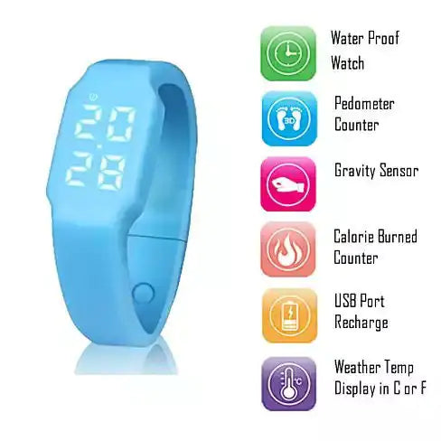 Fitness Pro Watch with Built-in Pedometer