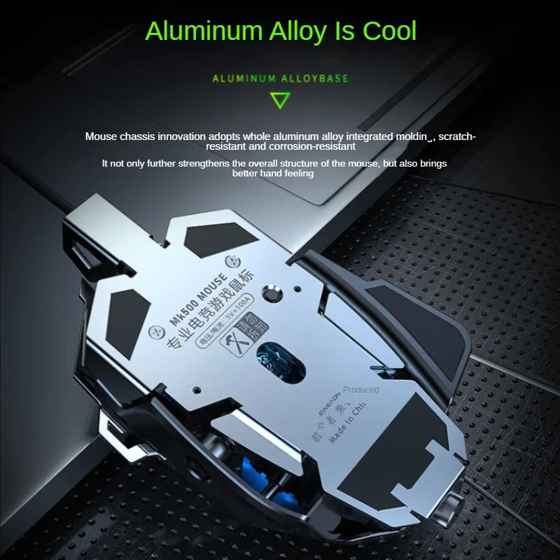 Gaming-Maus mit RGB Beleuchtung und 9 programmierbaren Tasten