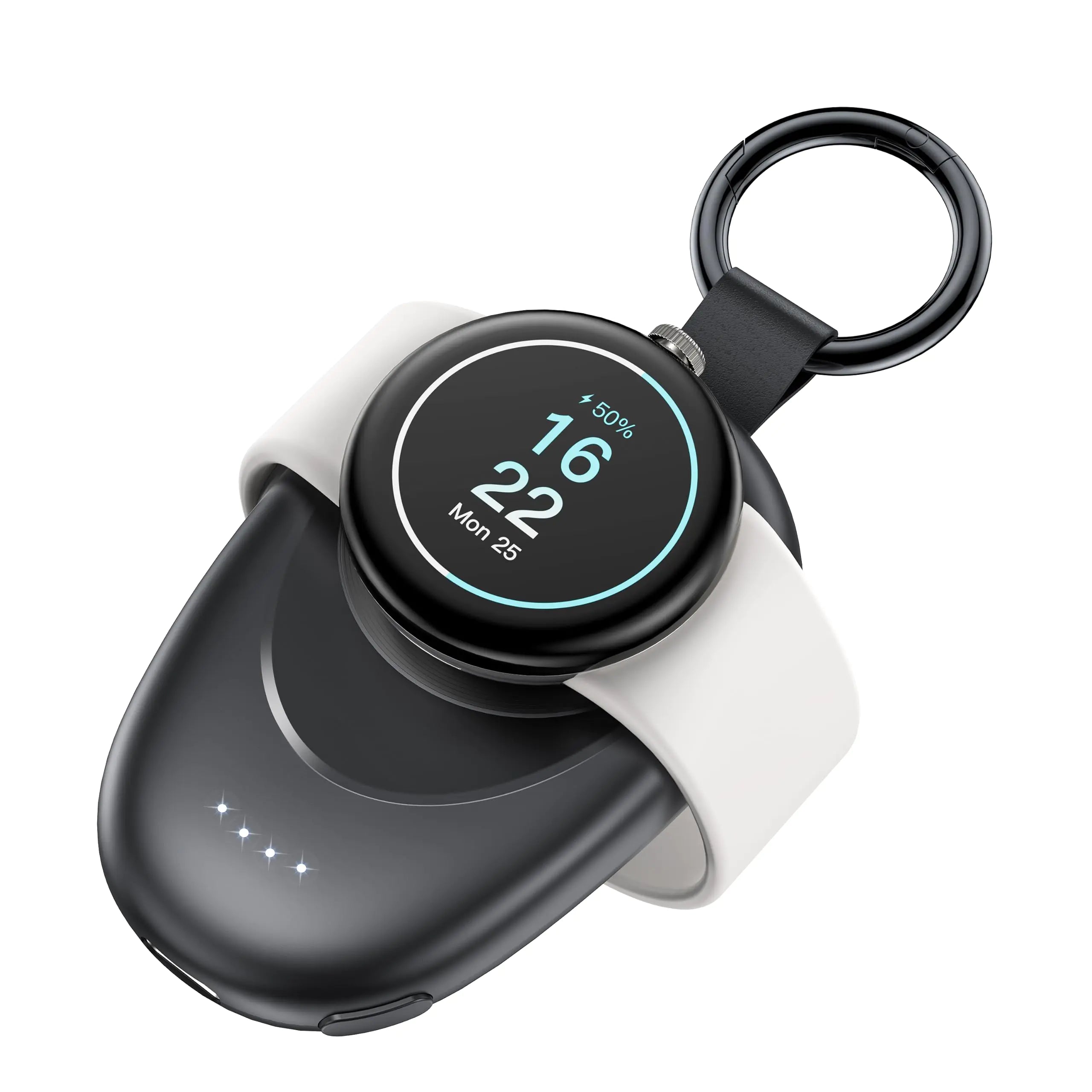 LVFAN Portable Charger for Google Pixel Watch 1400mAh Power Bank Charging Cable Replacement Accessories Travel Car Magnetic Wireless Charger Stand for Google Pixel Watch