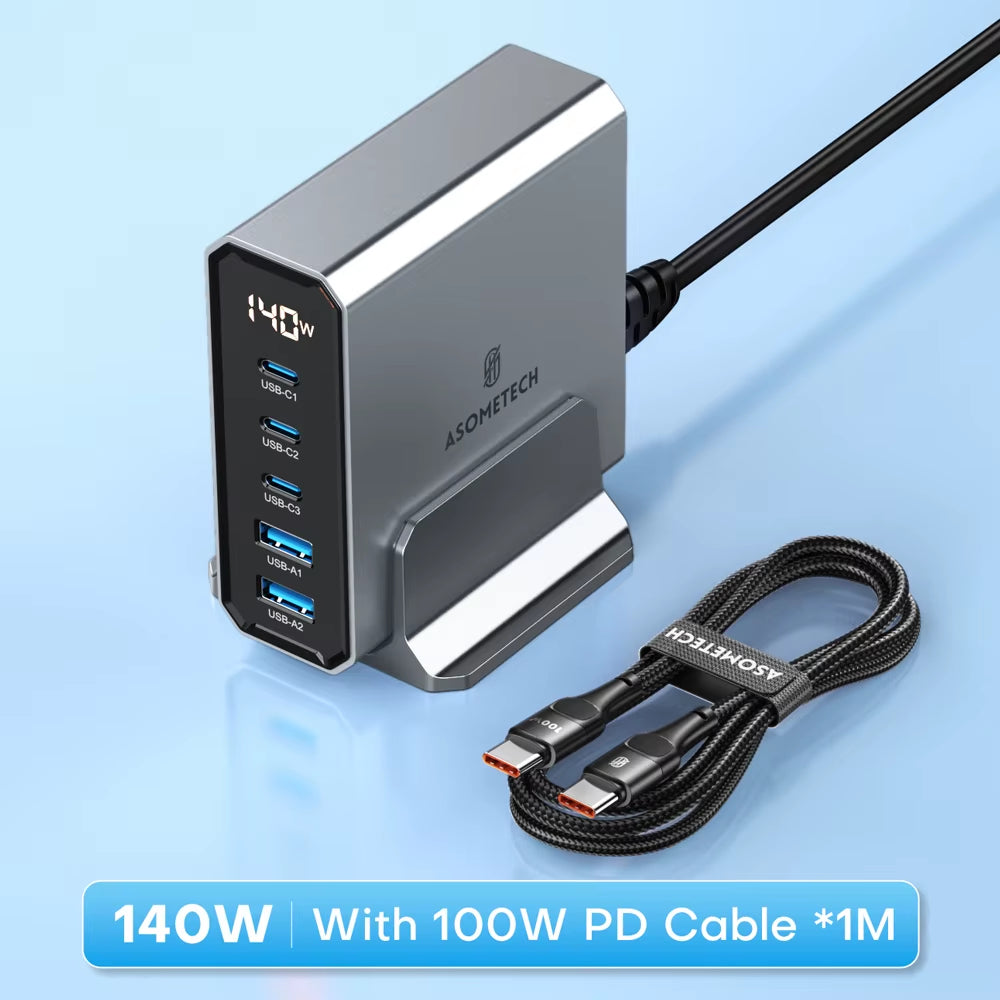 140W GaN Multiport Schnellladegerät mit USB-C & USB-A