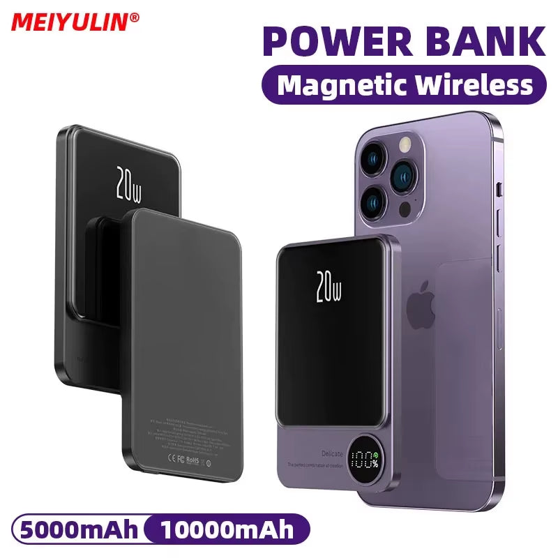 Magnetische Powerbank 10000 mAh mit 15W kabellosem Schnellladen