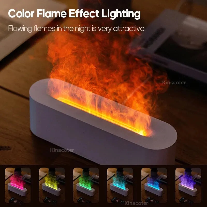 Aroma Diffusor mit RGB Flammeneffekt und Luftbefeuchtung