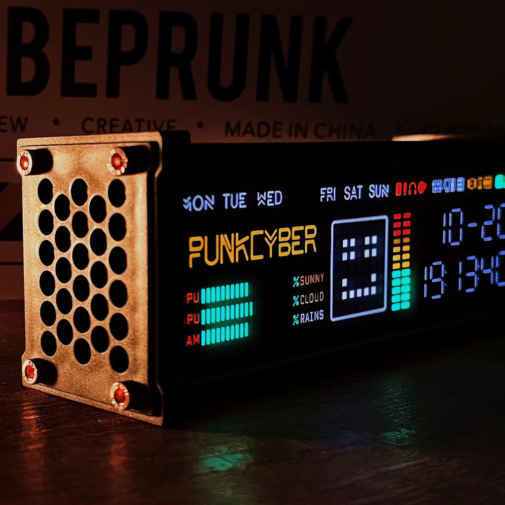 WFD Retro Elektronische Digitaluhr mit Pseudo-Fluoreszenzröhren