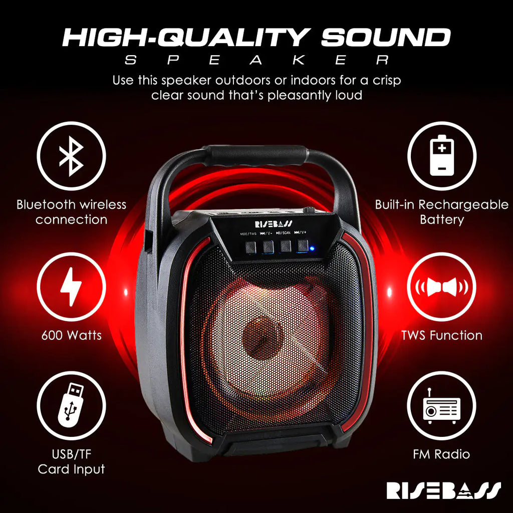 8" BlastPad 600W Portable Bluetooth Speaker with TWS