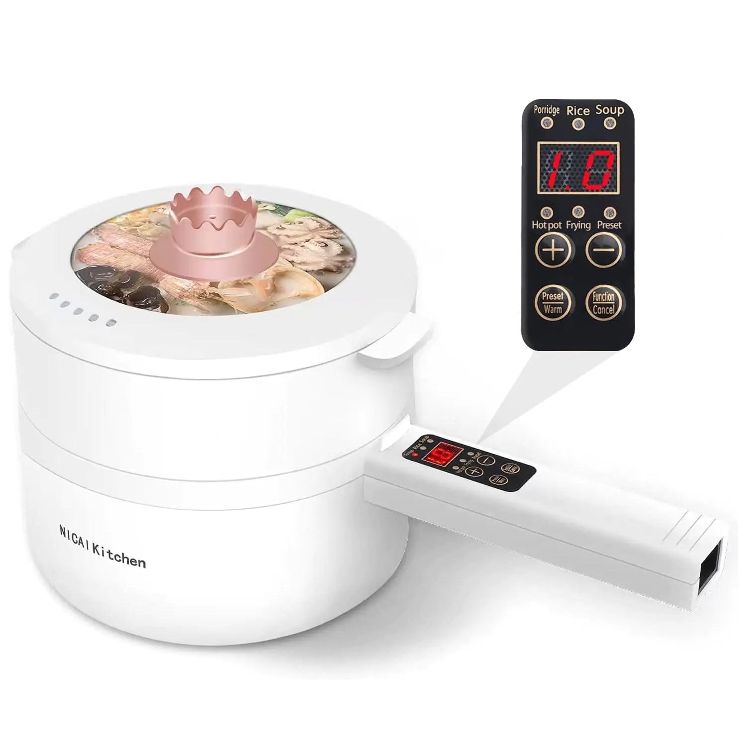 NICAI Multi-Use Electric Hot Pot 1.8L - Gold