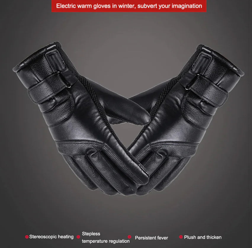 Thermal USB Heated Ski Gloves Winter Warming Hand Warmers Windproof