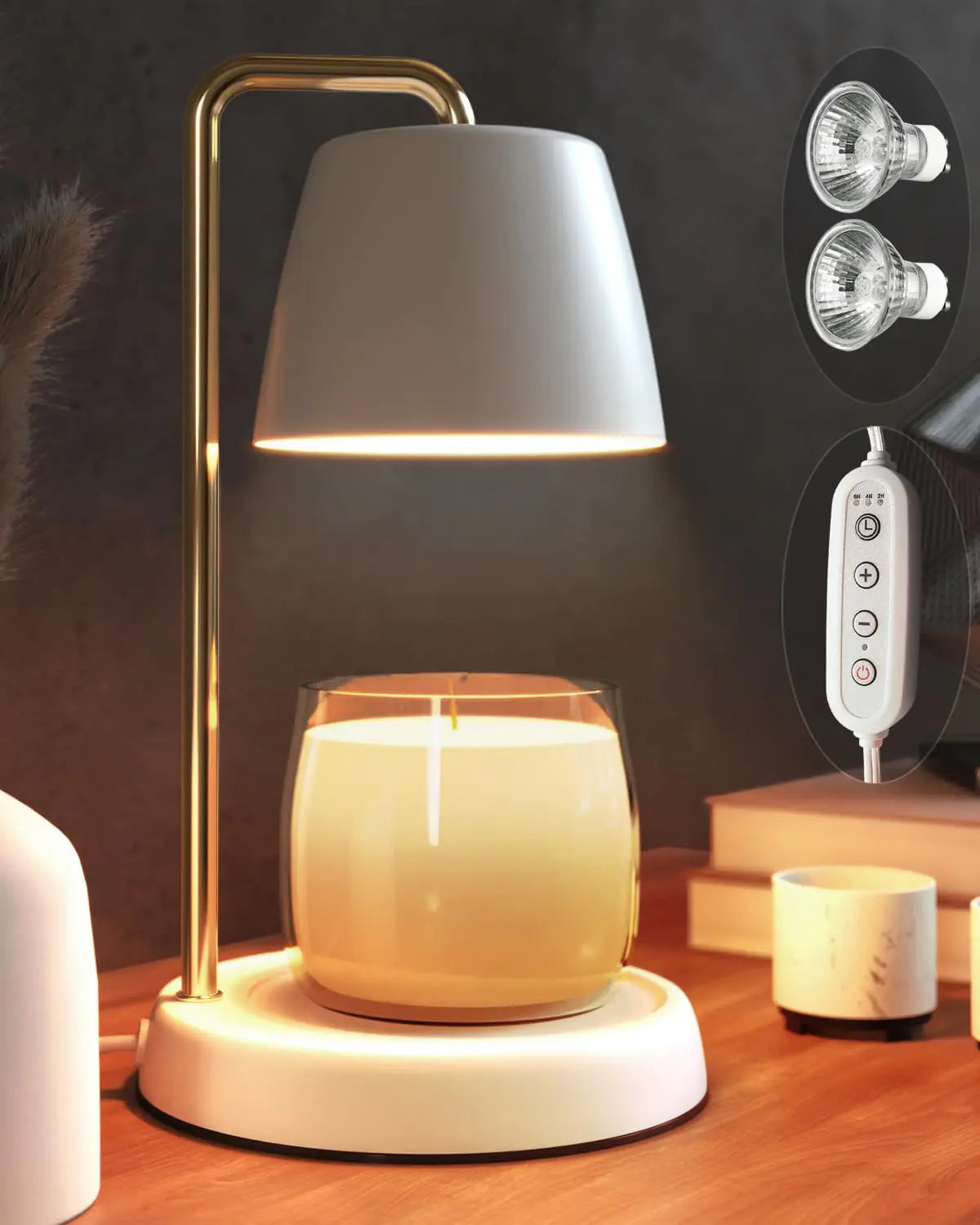 AuroraGlow Electric Candle Warmer with Timer & Dimmer - Sleek Home Accents